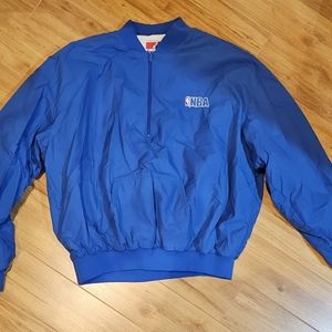 NBA Swingster Vintage Quarter zip Pullover Jacket Blue Size XL